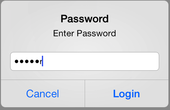 UIAlertView Example with Password
